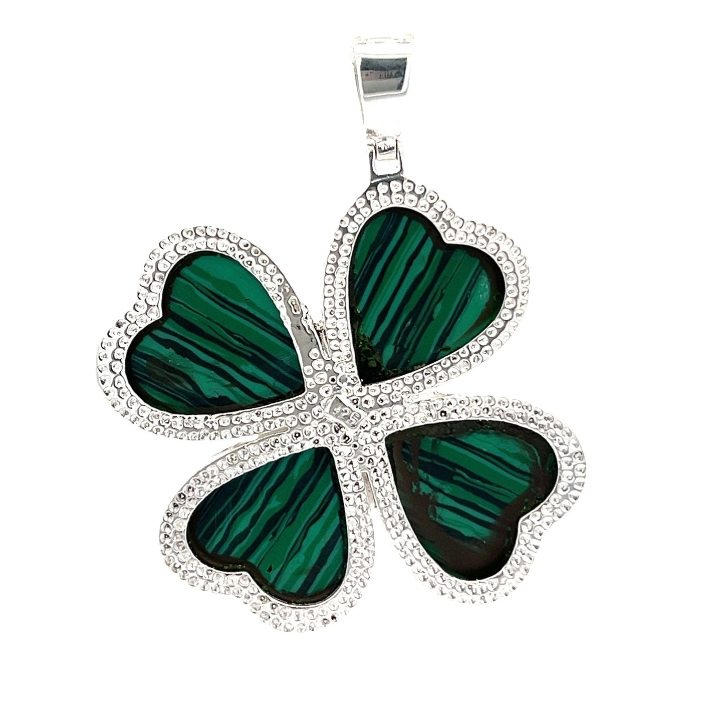 Sterling silver four-leaf clover pendant SPD4007 - FJewellery