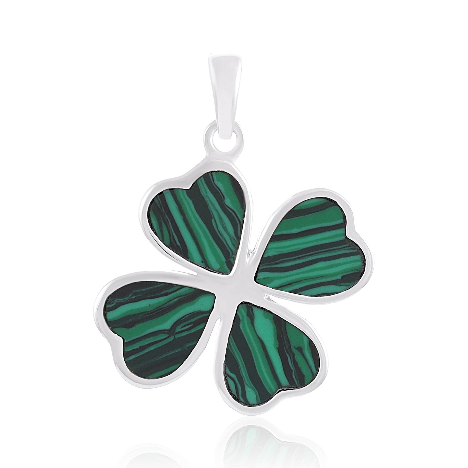 Sterling Silver Four-leaf Clover Small Pendant SPD4008 - FJewellery