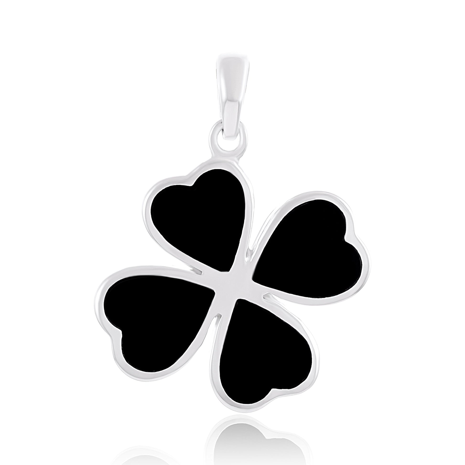Sterling Silver Four-leaf Clover Small Pendant SPD4008 - FJewellery