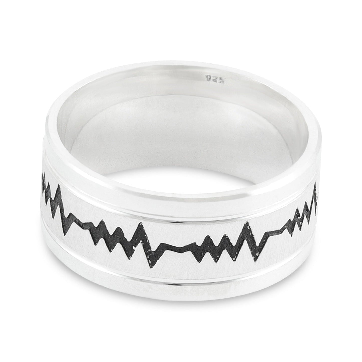 Sterling Silver Heartbeat Ring - FJewellery