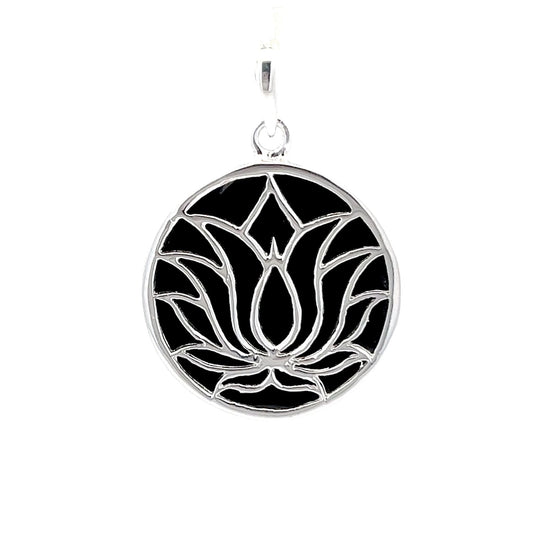Sterling Silver Lotus Pendant SPD4003
