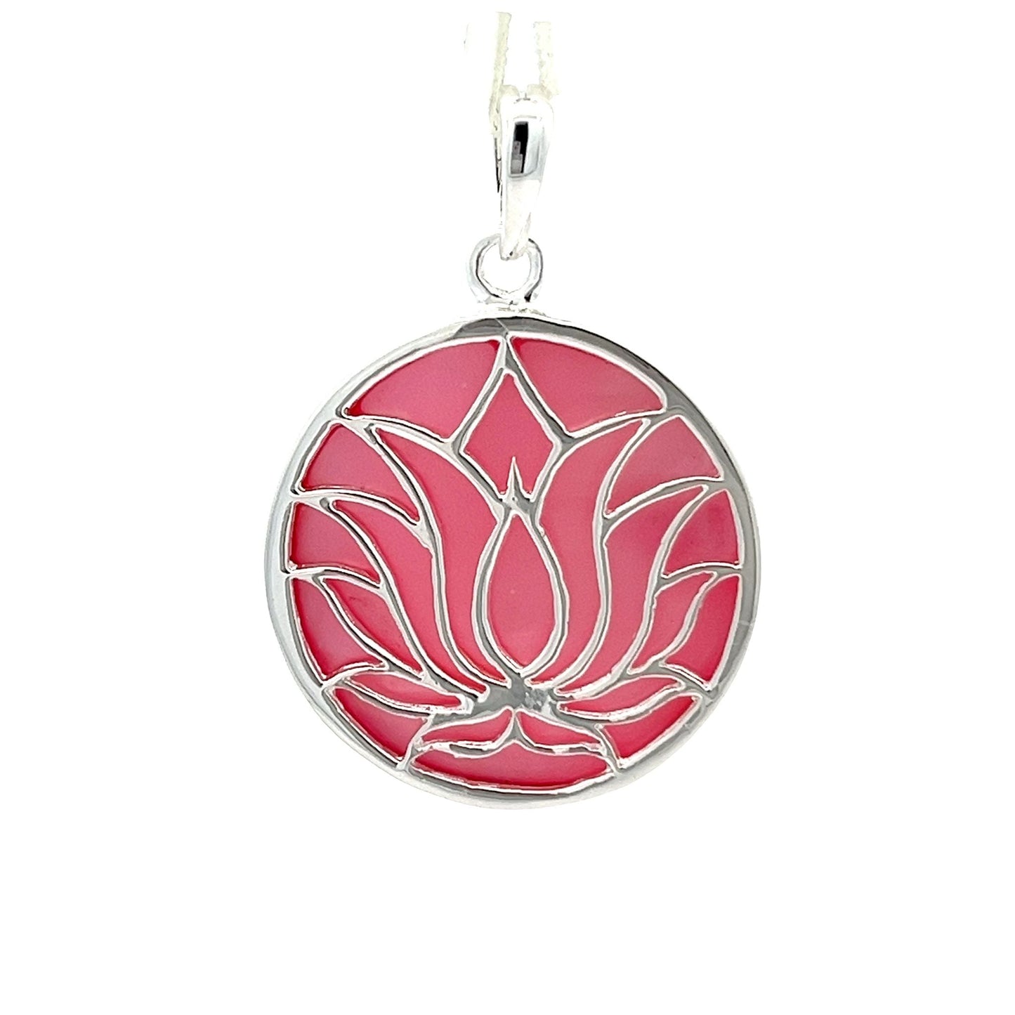 Sterling silver lotus pendant SPD4003 - FJewellery