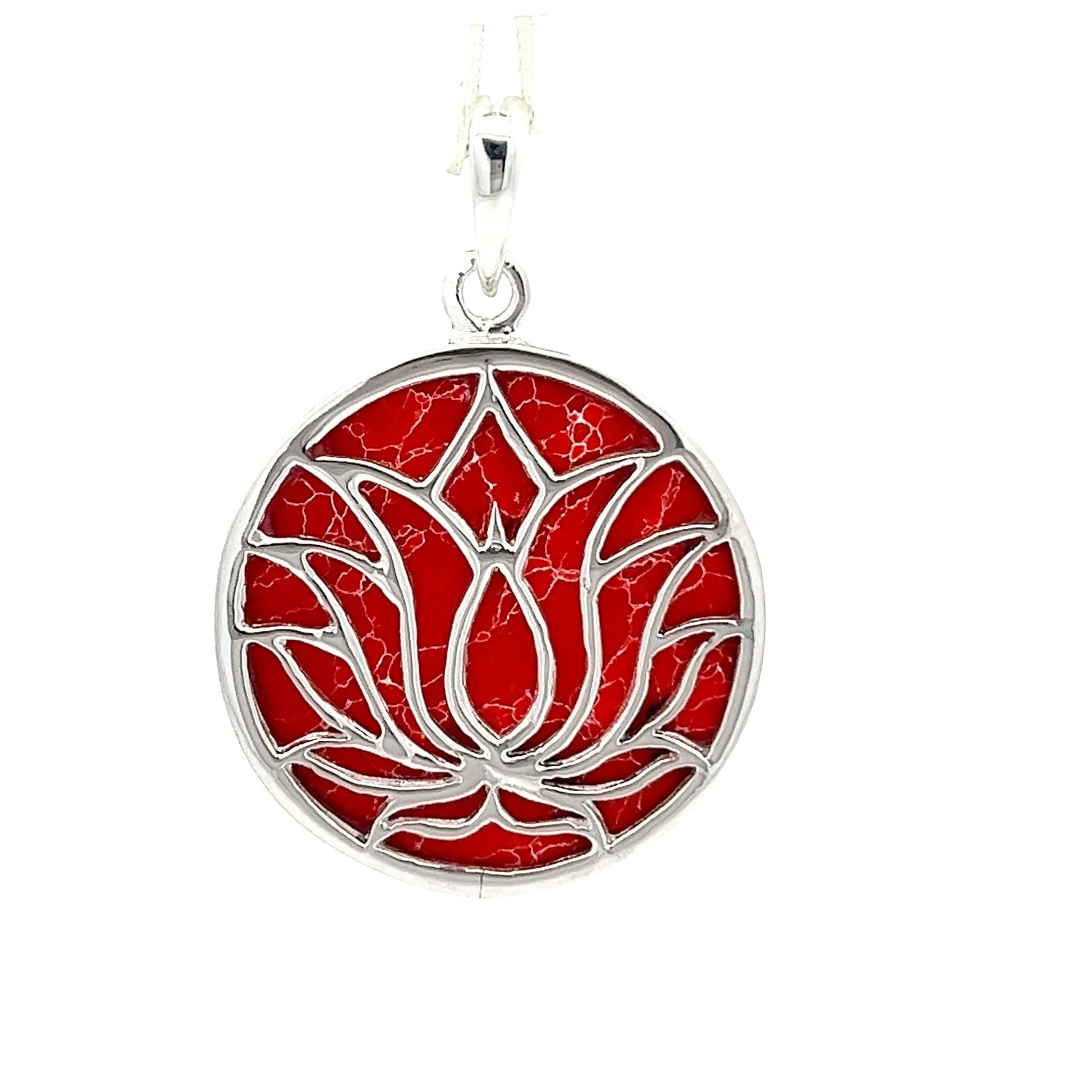 Sterling silver lotus pendant SPD4003 - FJewellery