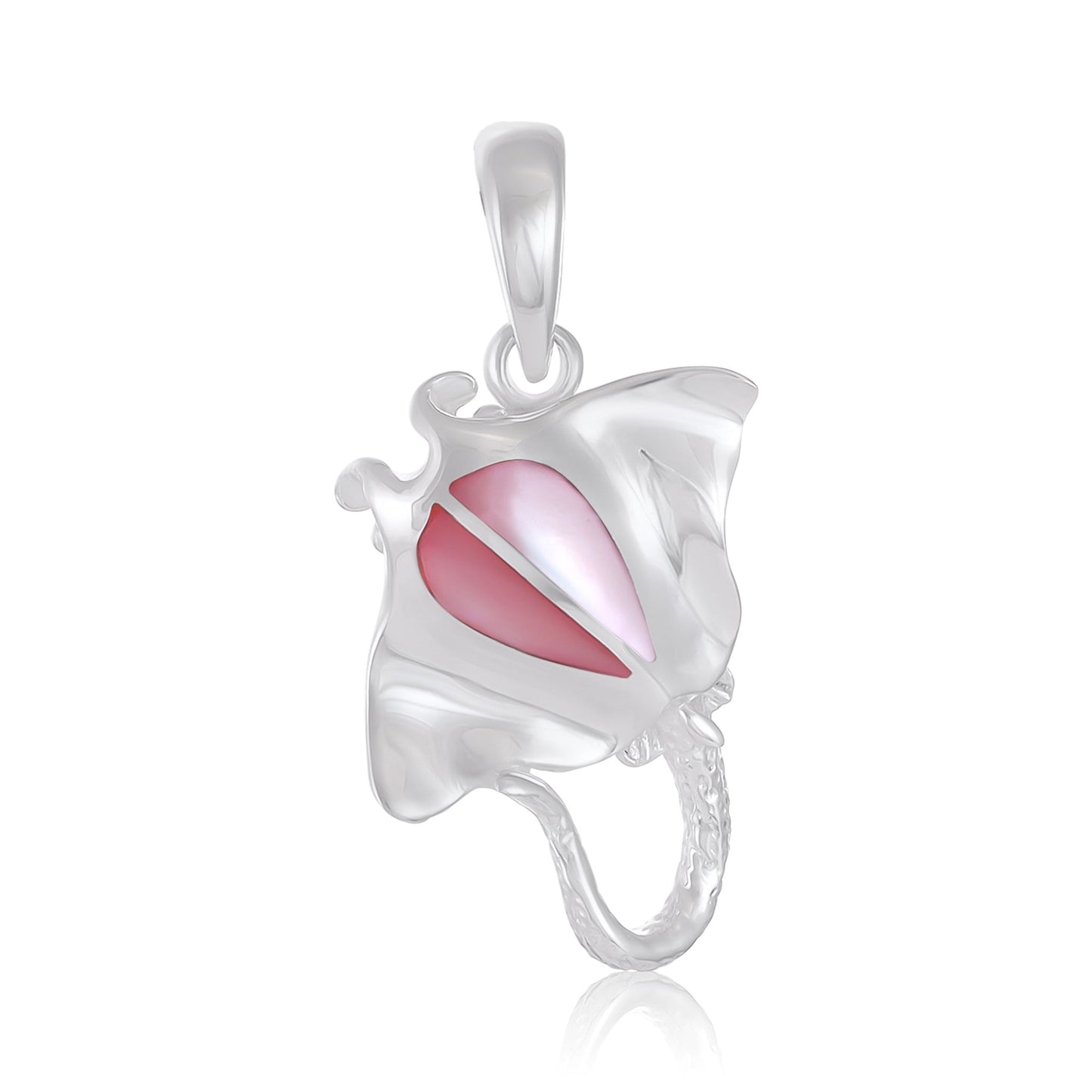 925 Sterling Silver Abalone Shell Stingray Pendant