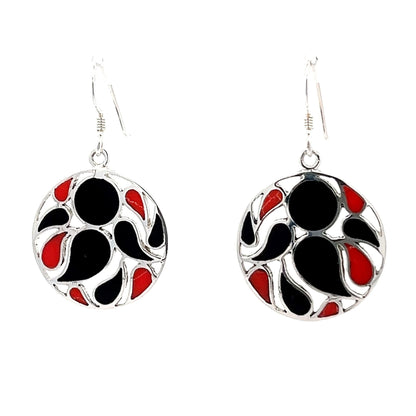 Sterling Silver Multi Color Of Mop Shell Earrings SER4004