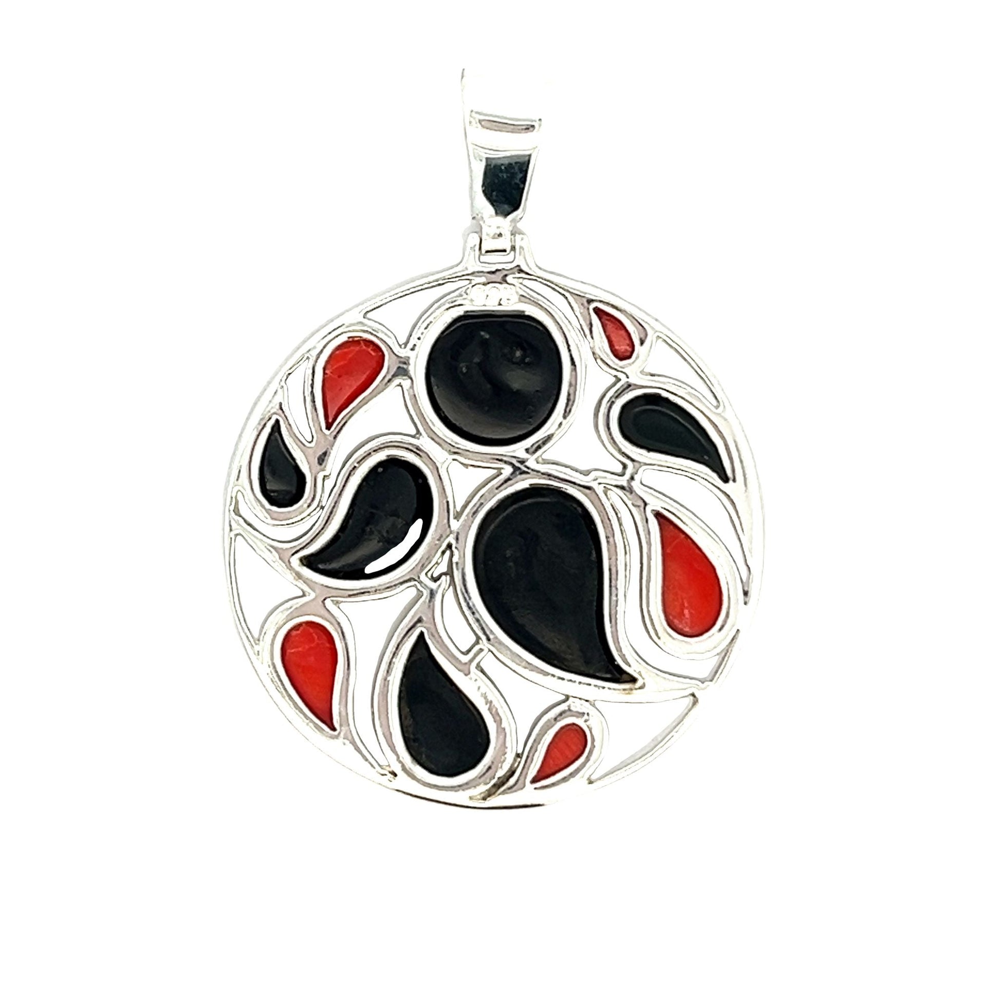Sterling Silver Multi color of Mop Shell pendant SPD4005 - FJewellery