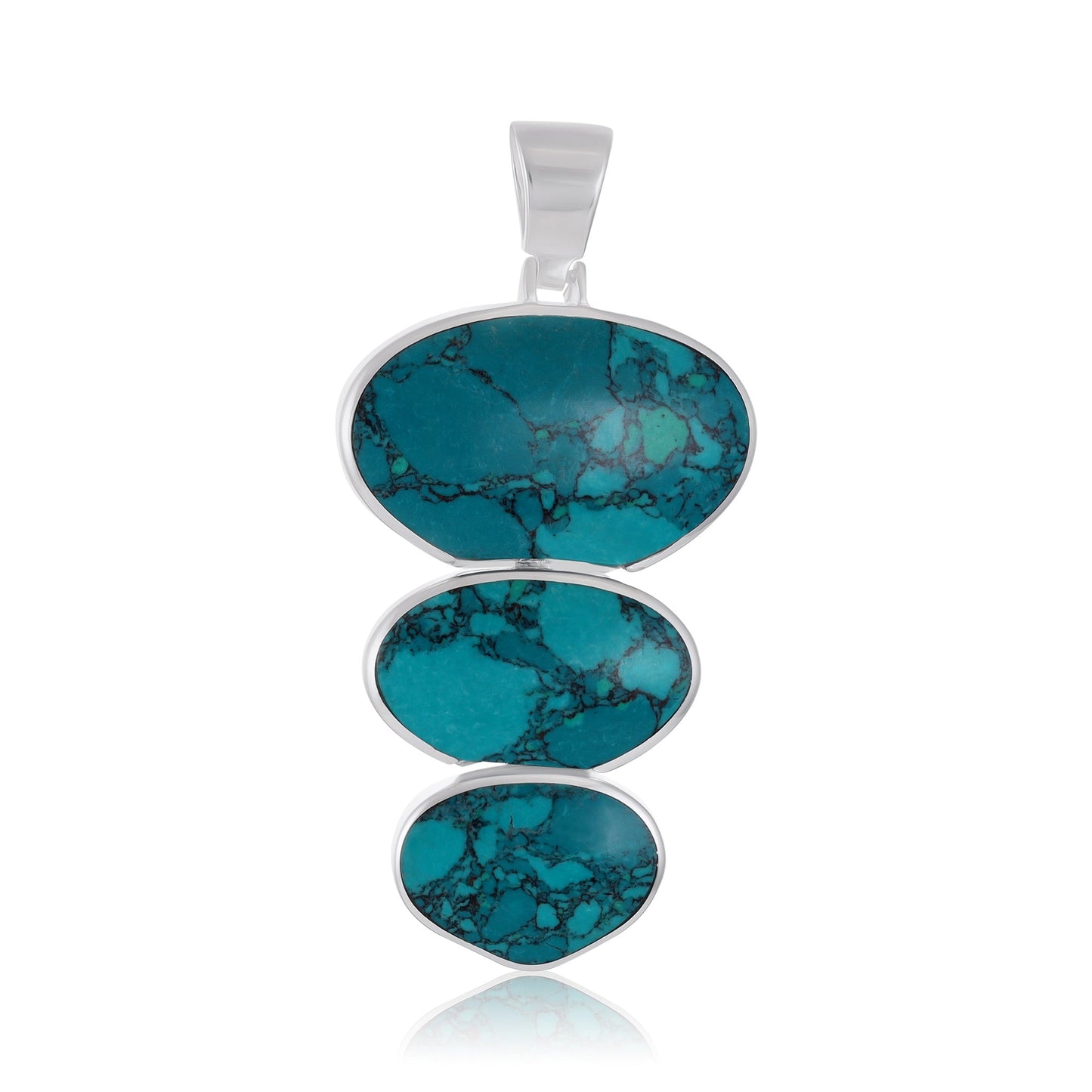 925 Sterling Silver  Oval Mother Of Pearl Pendant SPD4021