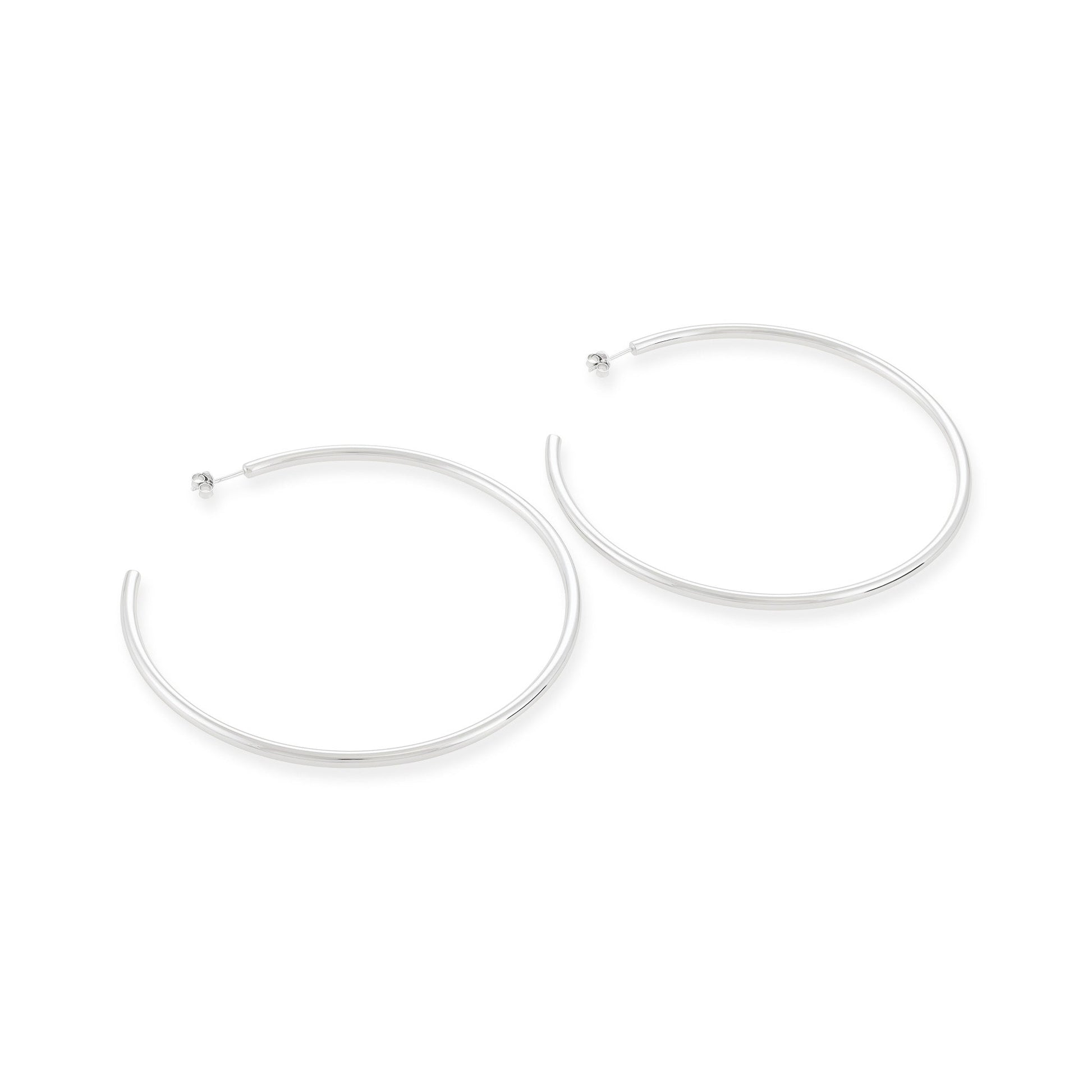 Sterling Silver Oversized Hoop Earrings SER60016 - FJewellery