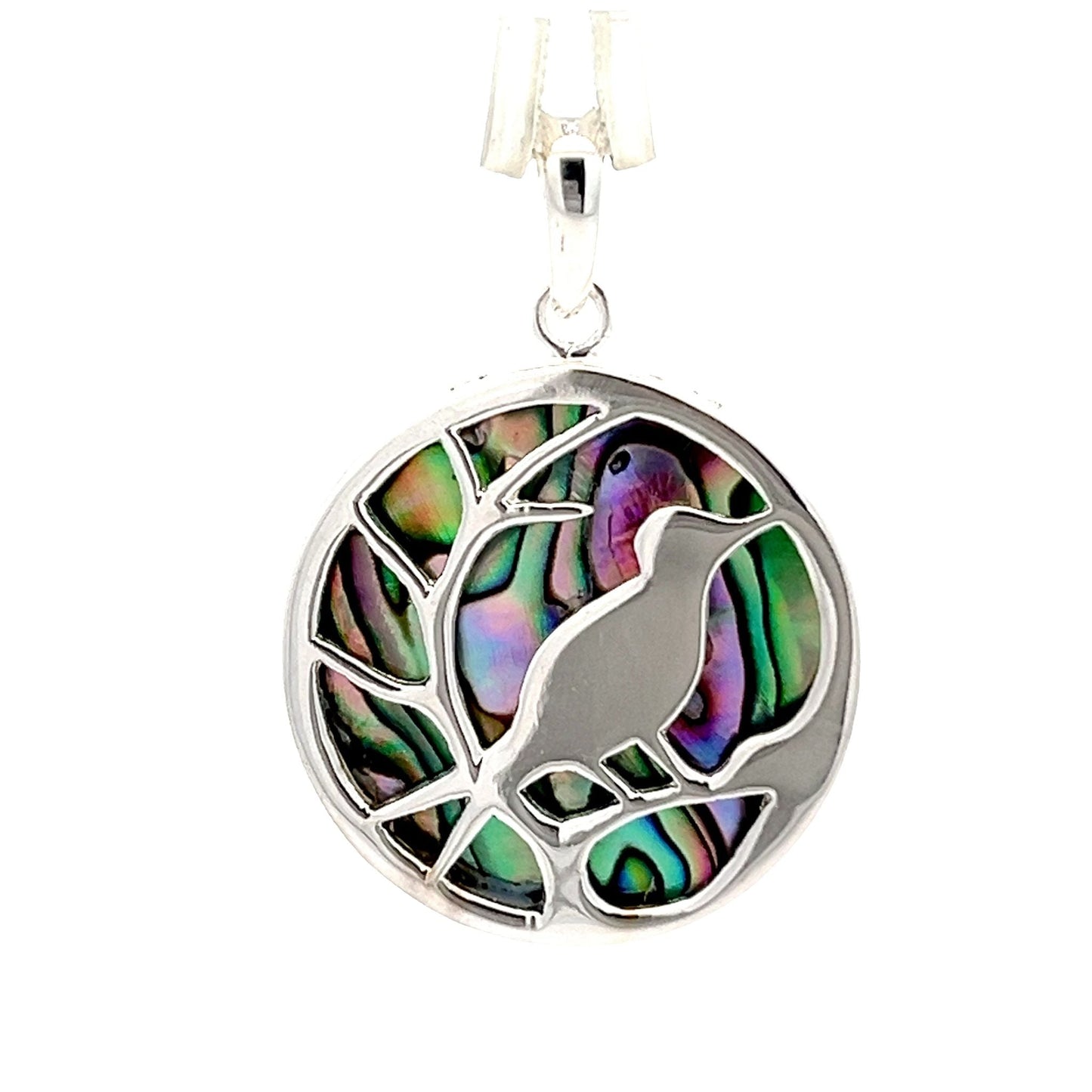 Sterling silver pearl shell bird pendant SPD4004 - FJewellery