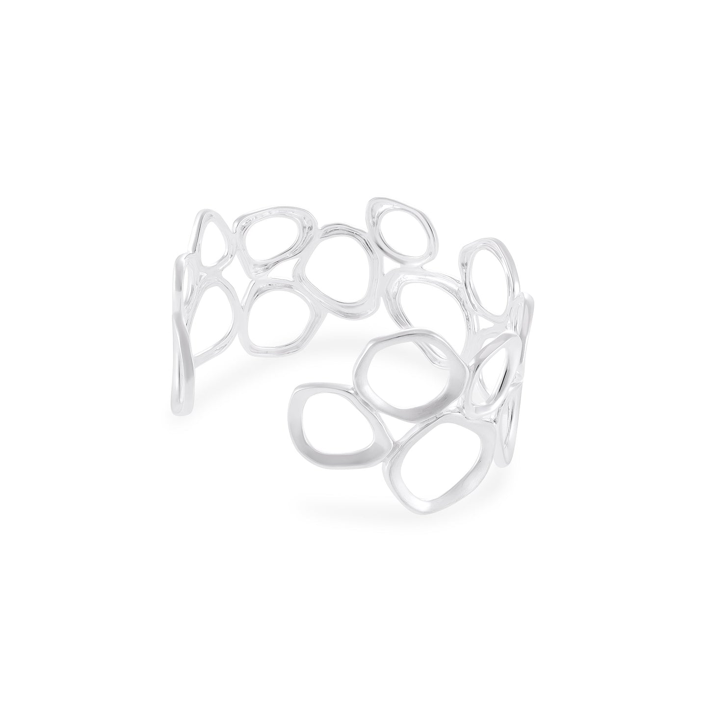 Sterling Silver Pebble Beach Cuff Bracelet SBN100002 - FJewellery