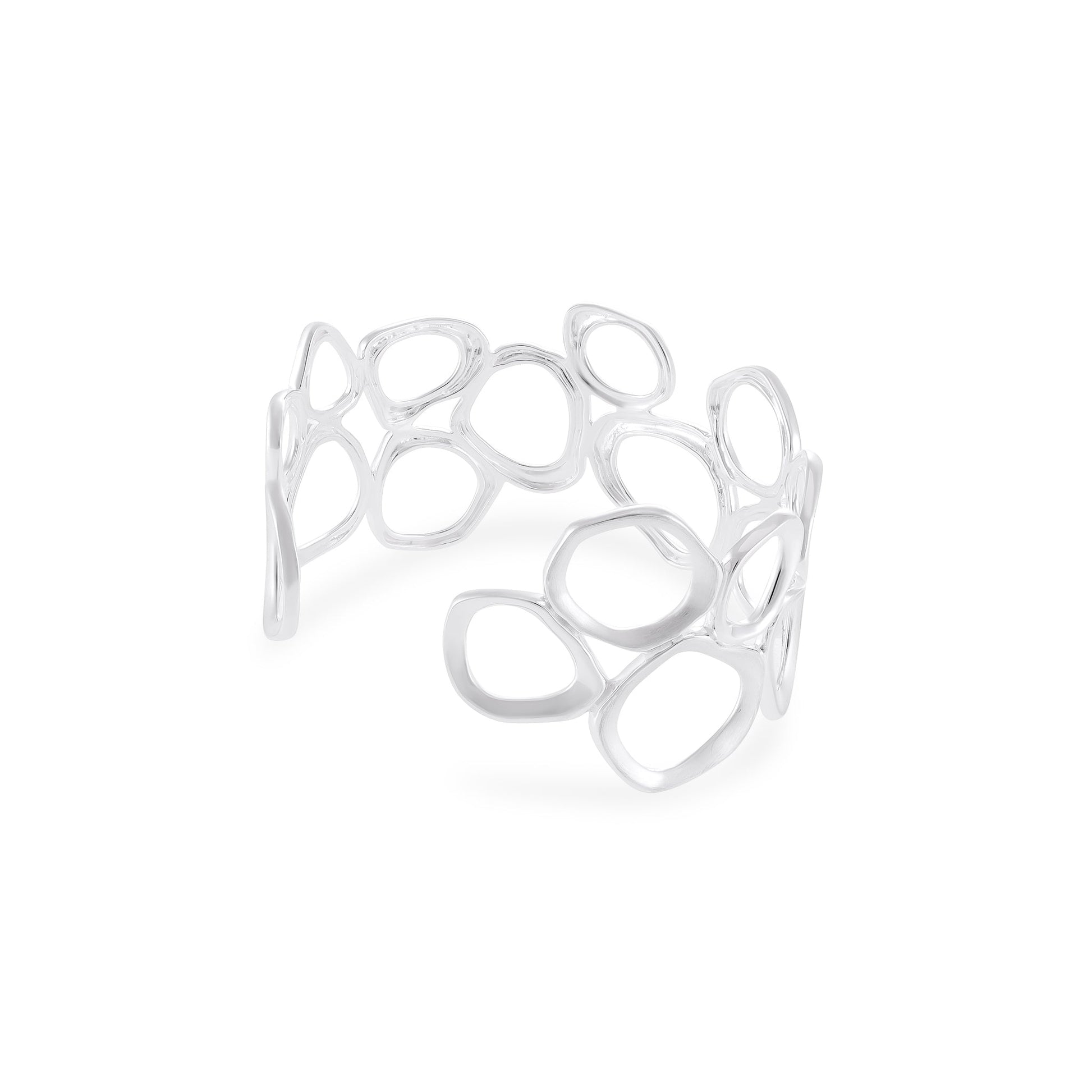 Sterling Silver Pebble Beach Cuff Bracelet SBN100002 - FJewellery