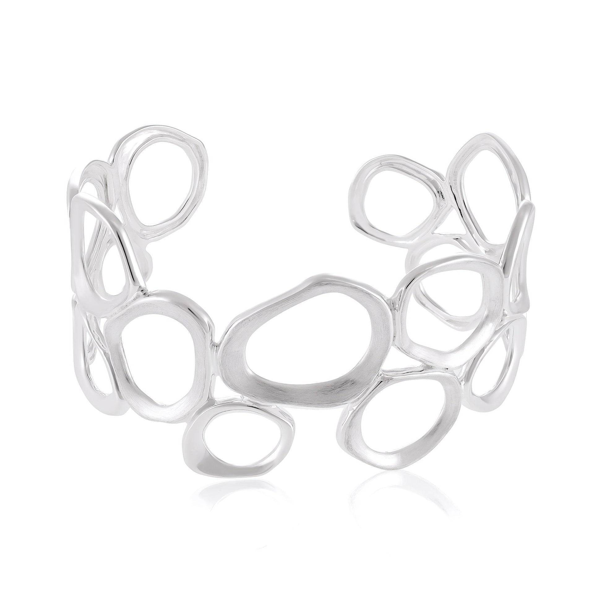 Sterling Silver Pebble Beach Cuff Bracelet SBN100002 - FJewellery