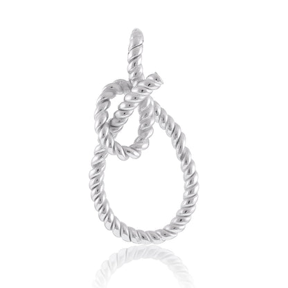 Sterling Silver Rhodium Plated Knot Pendant SPD1003 - FJewellery