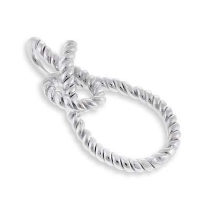 Sterling Silver Rhodium Plated Knot Pendant SPD1003 - FJewellery