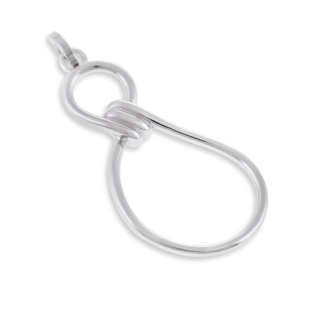 Sterling Silver Rhodium Plated Knot Pendant SPD1005 - FJewellery