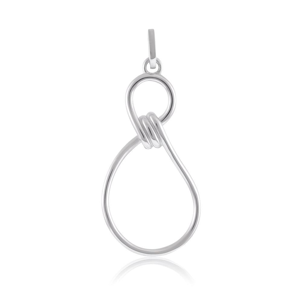 Sterling Silver Rhodium Plated Knot Pendant SPD1005 - FJewellery