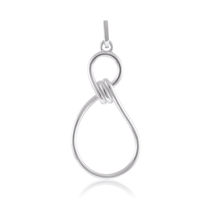 Sterling Silver Rhodium Plated Knot Pendant SPD1005 - FJewellery