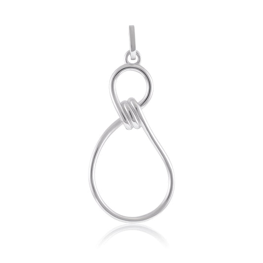Sterling silver Rhodium plated Knot Pendant SPD1005 - FJewellery