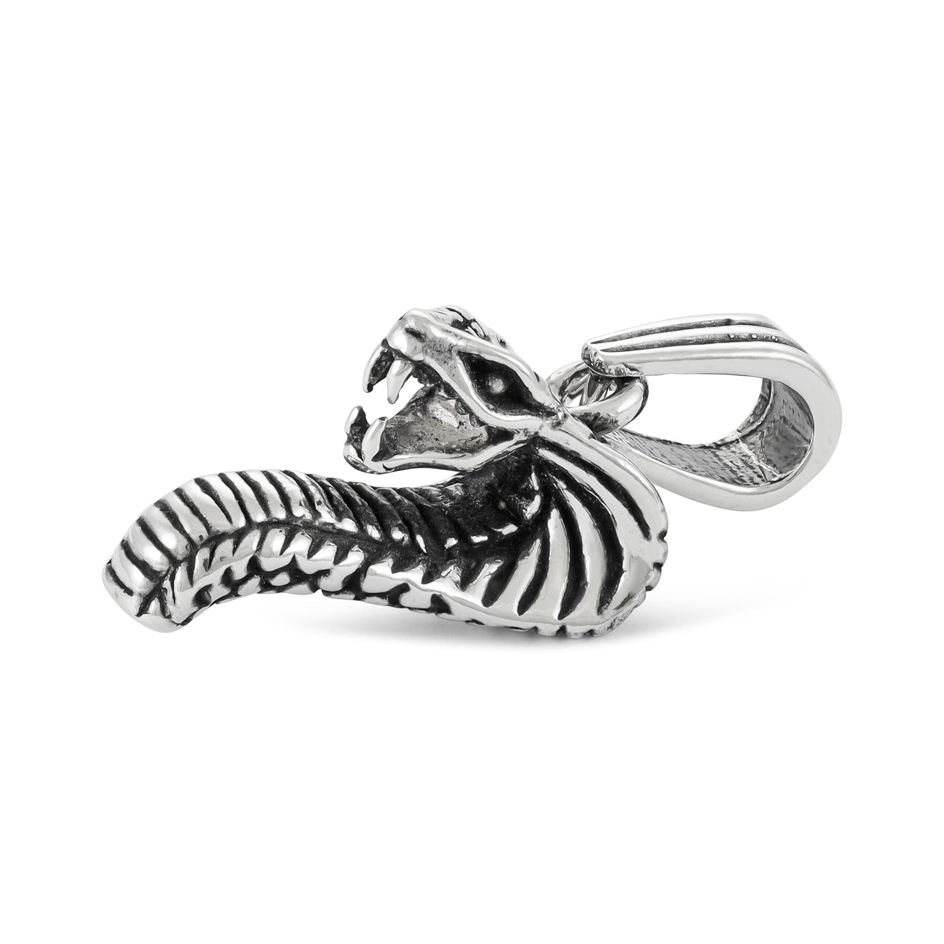 Sterling Silver Snake Pendant - FJewellery