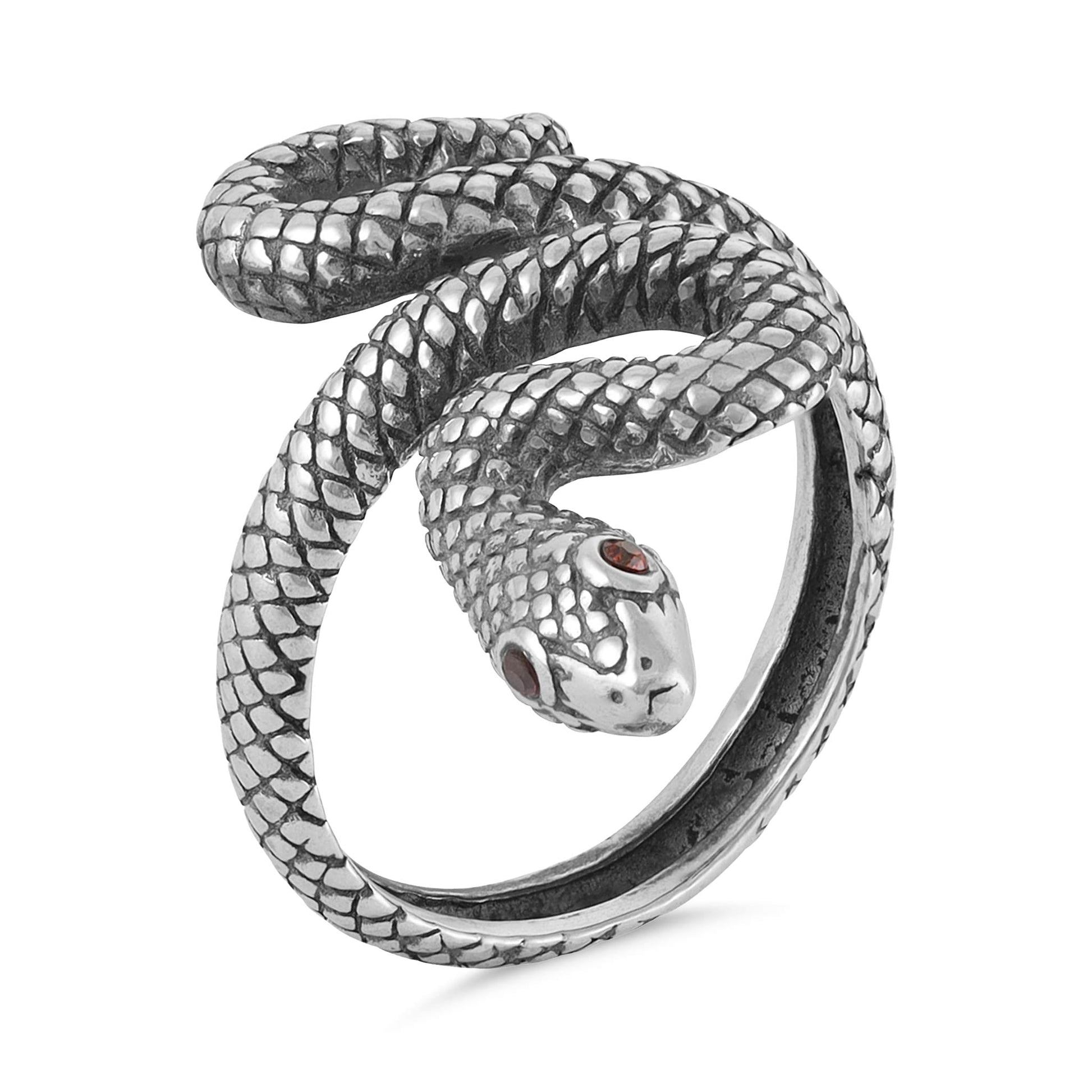 Sterling Silver Snake Ring - FJewellery