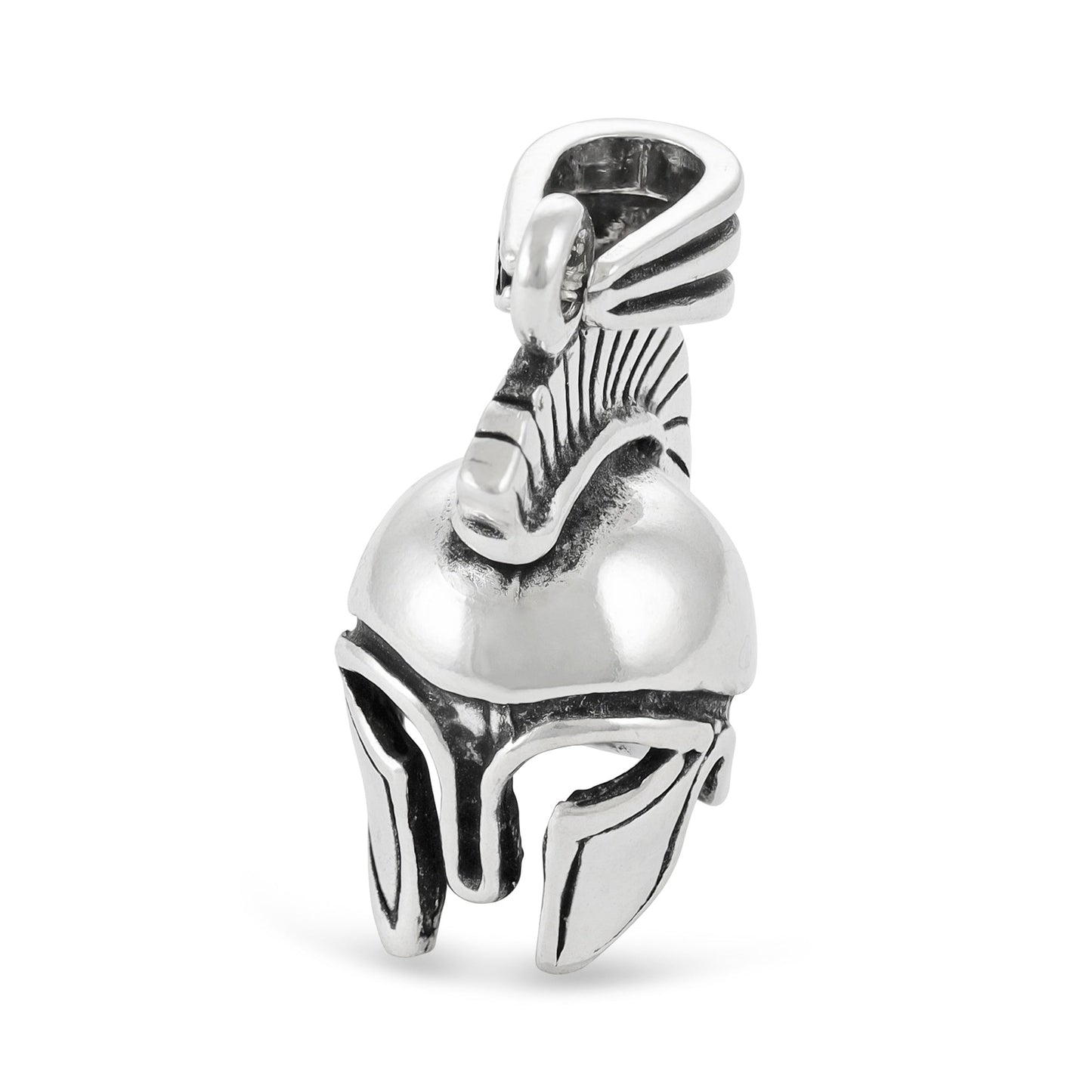 Sterling Silver Spartan Helmet Pendant - FJewellery
