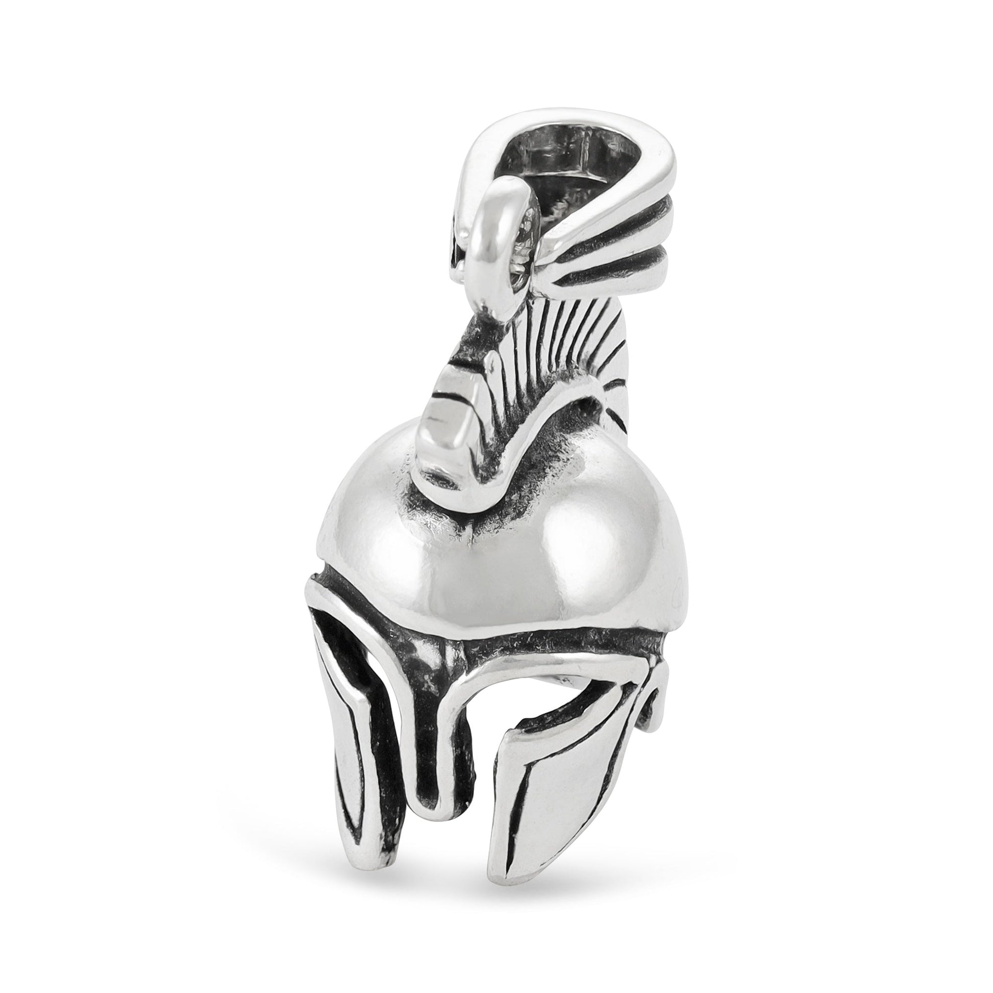 Sterling Silver Spartan Helmet Pendant - FJewellery
