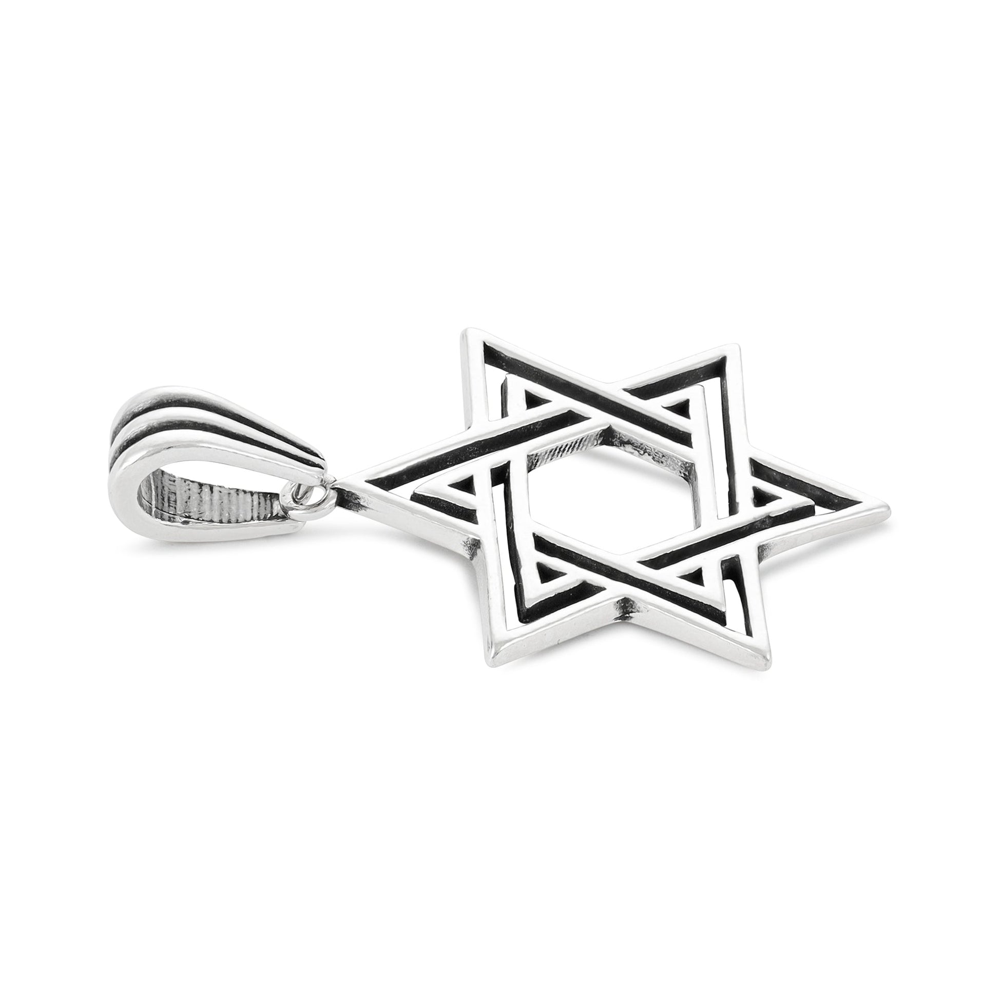 Sterling Silver Star Of David Pendant - FJewellery