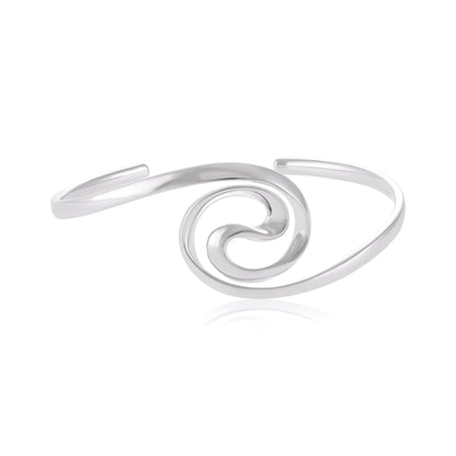 Sterling Silver Swirl Cuff Bracelet SBN10005 - FJewellery