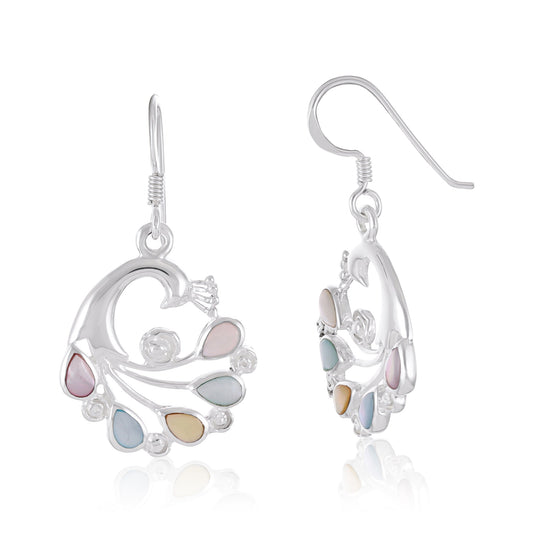 Sterling Silver Teardrop Abalone Shell Earrings SER4029 - FJewellery