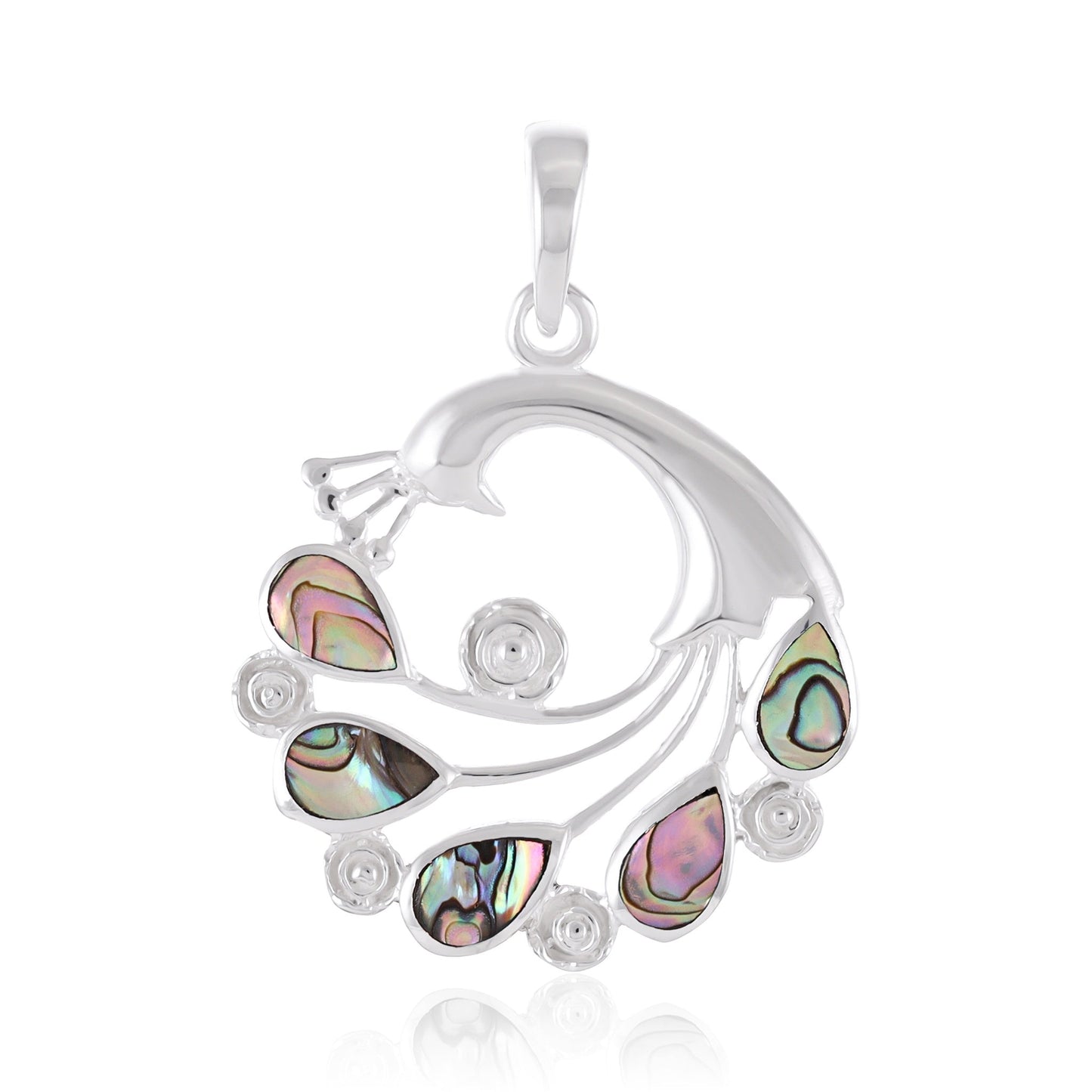 Sterling Silver Teardrop Abalone Shells Pendant SPD4041 - FJewellery