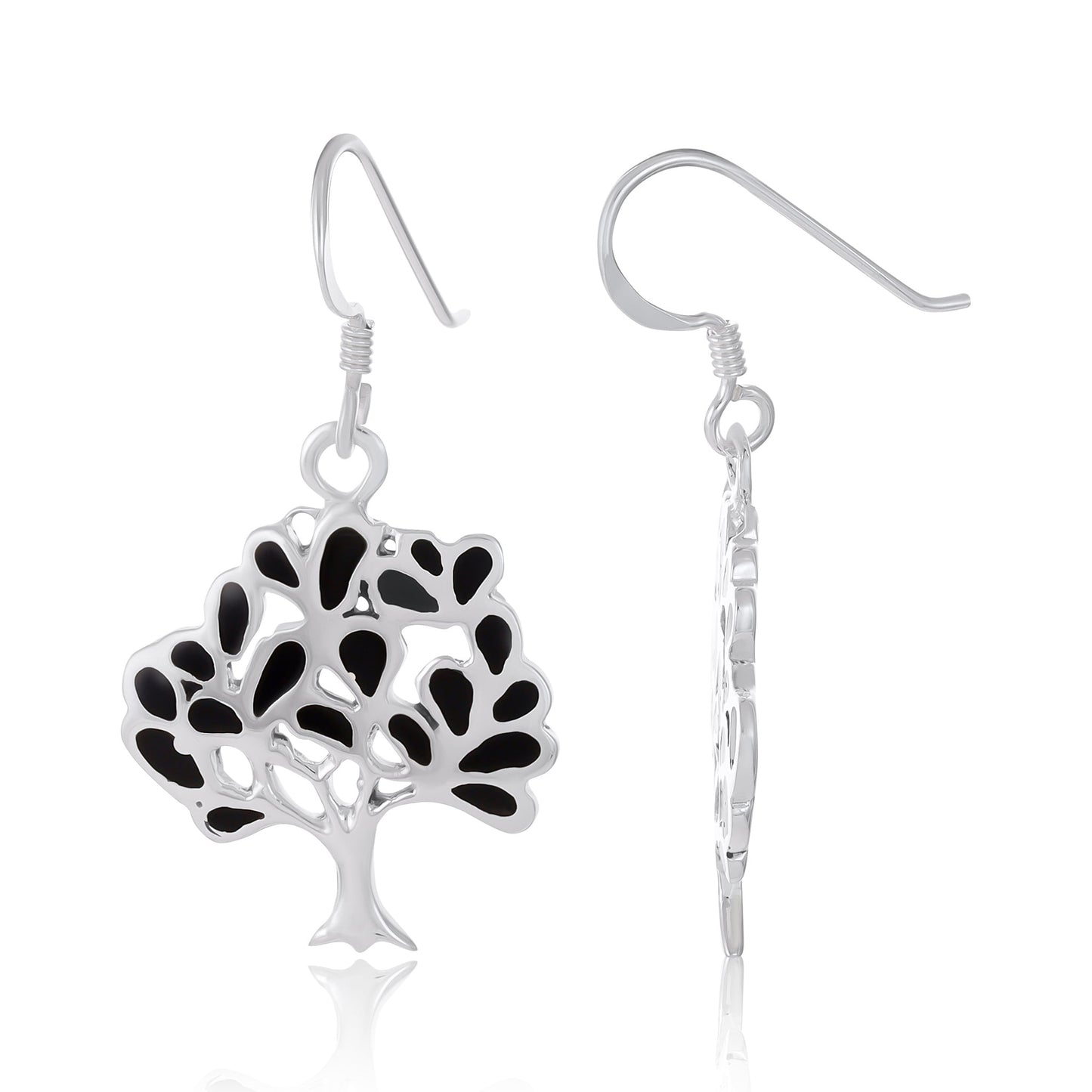 Sterling Silver Tree Of Life Earrings SER4010