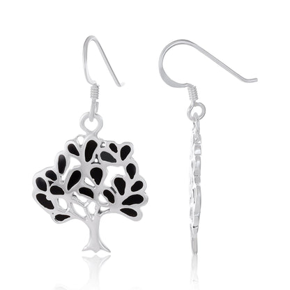 Sterling Silver Tree Of Life Earrings SER4010