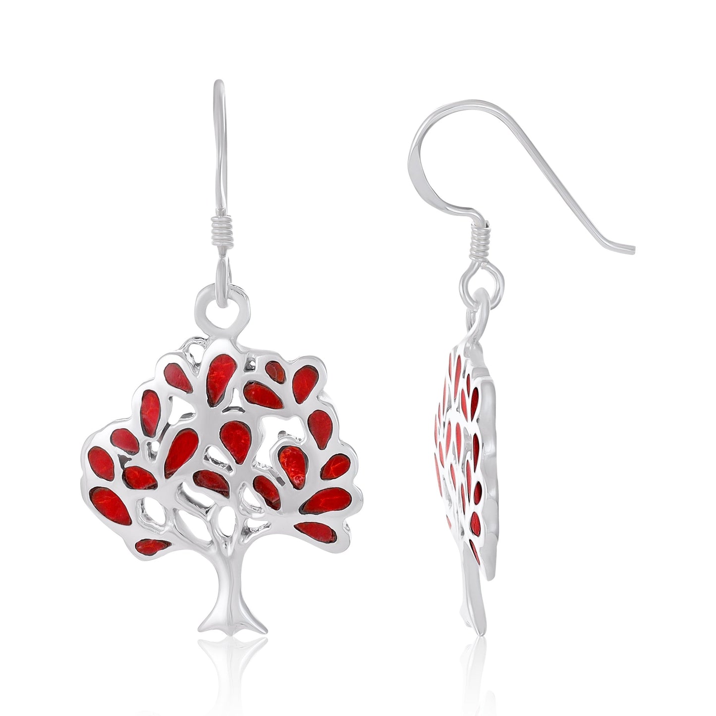 Sterling Silver Tree Of Life Earrings SER4010