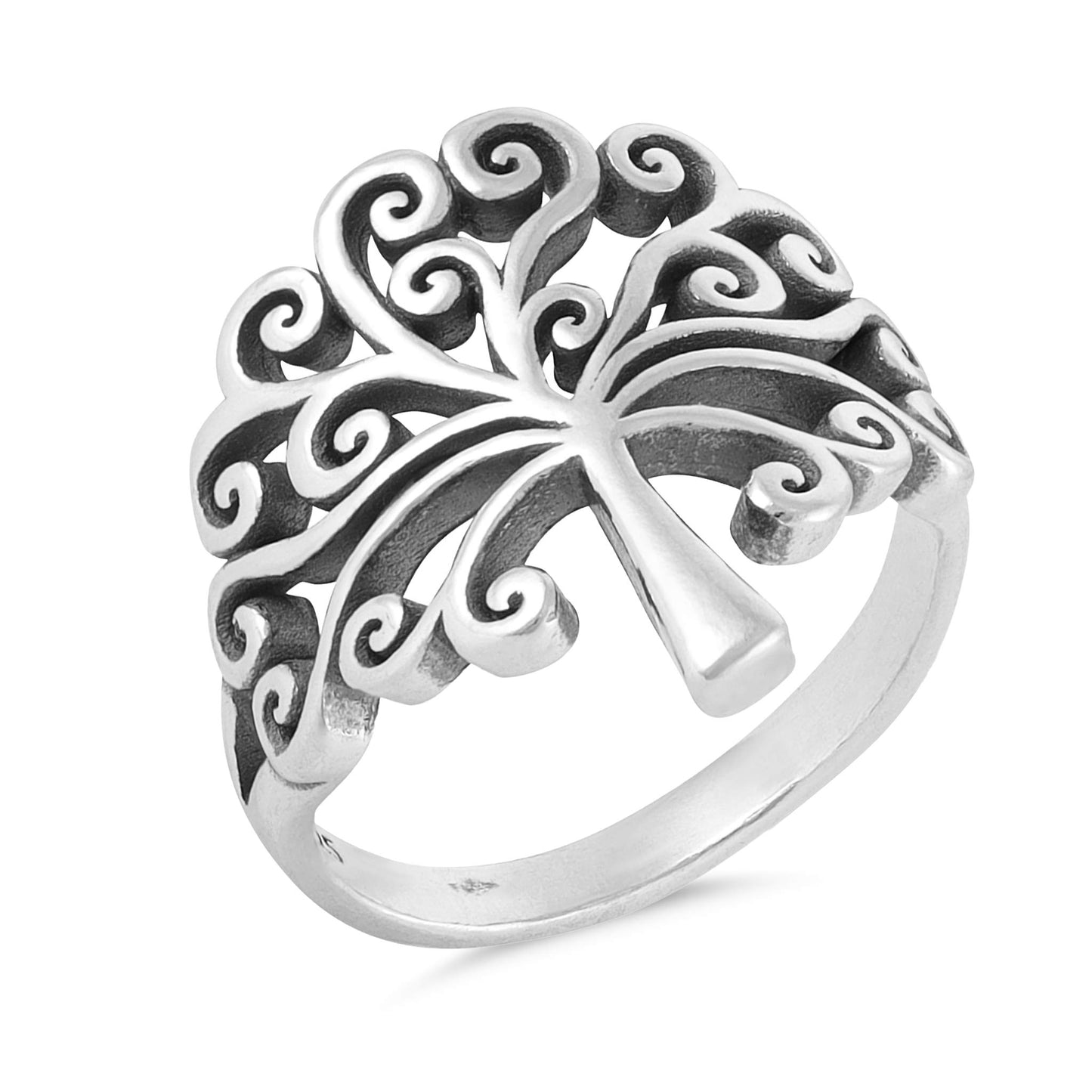 Sterling Silver Tree Of Life Ring - FJewellery