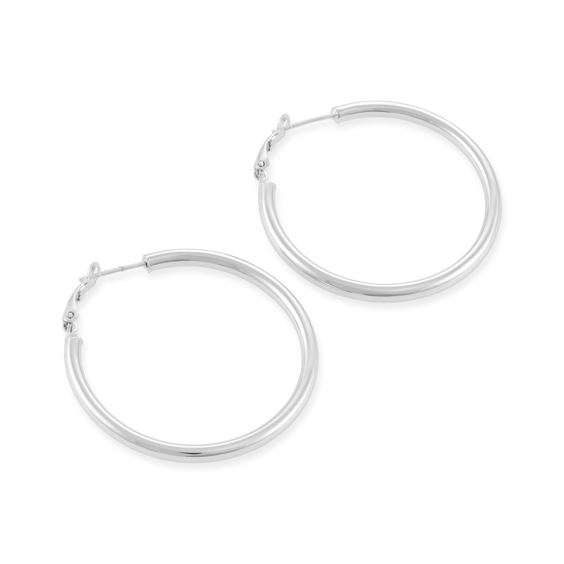 Sterling Silver Tube Hoop Earrings SER6009 - FJewellery