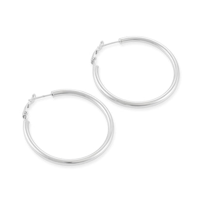 Sterling Silver Tube Hoop Earrings SER6009 - FJewellery