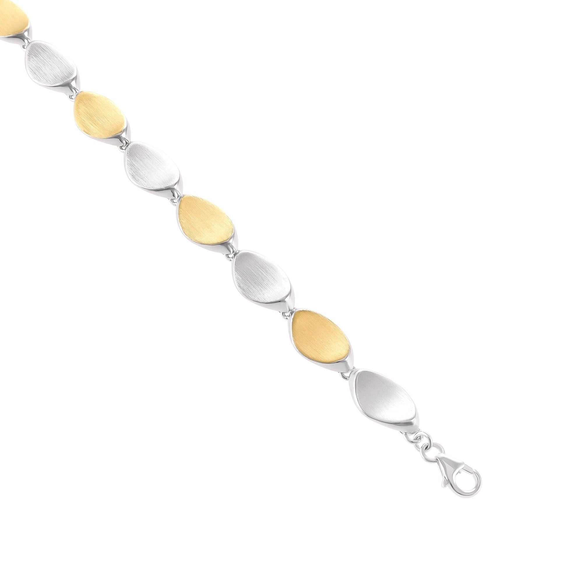 Sterling Silver Two Tone Bracelet BR10001 - FJewellery
