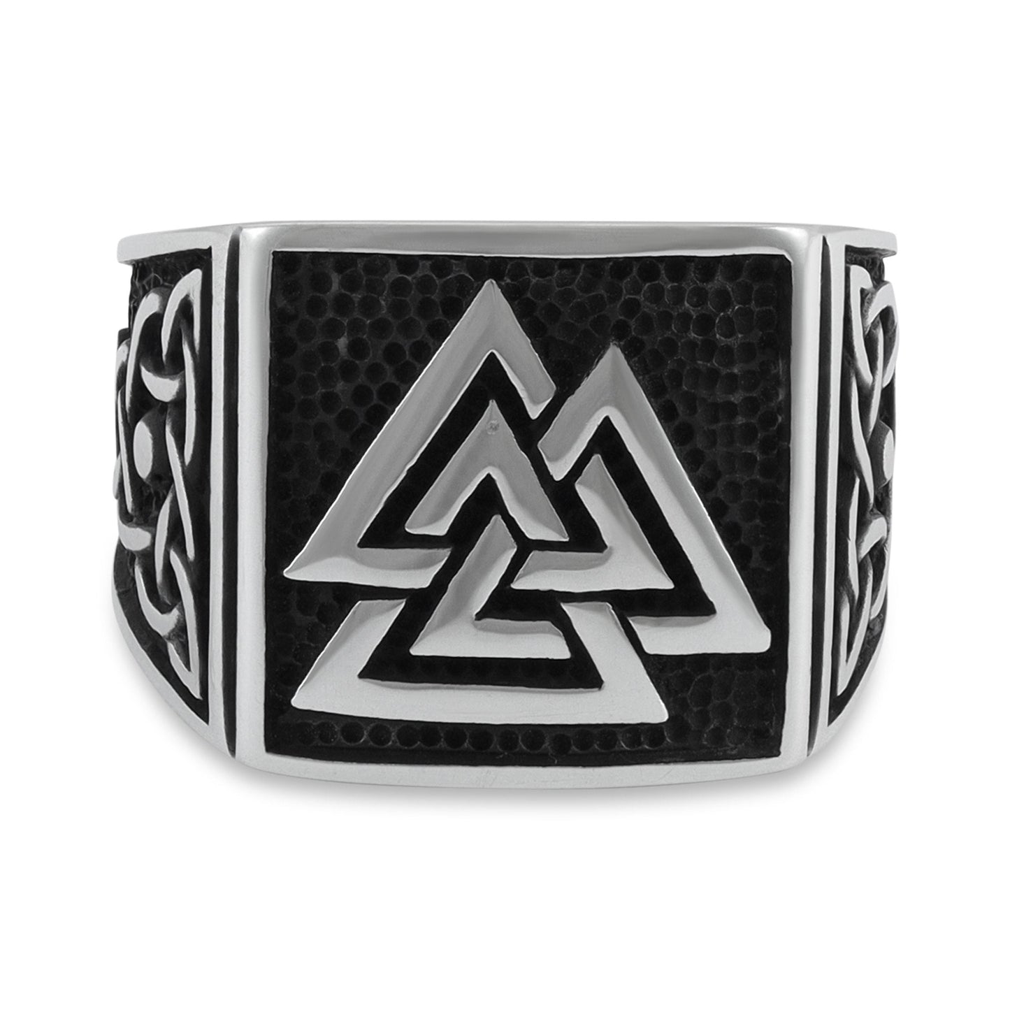 Sterling Silver Viking Valknut Ring - FJewellery