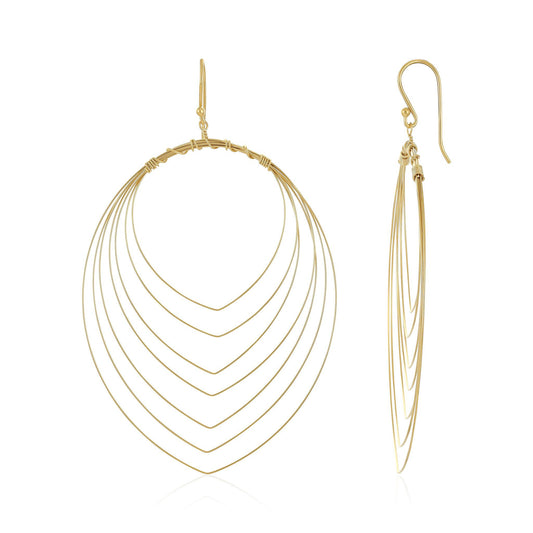 Sterling Silver Wired Hoop Earrings SER0023 - FJewellery