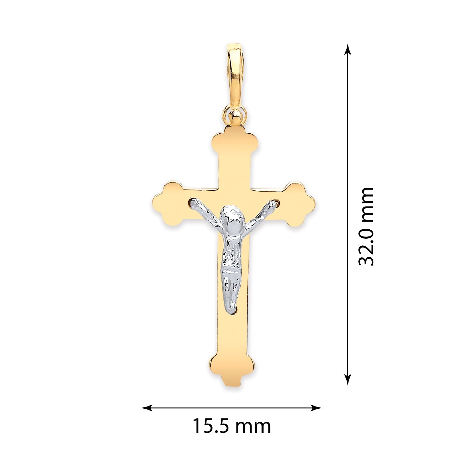 Two Colour Crucifix - FJewellery