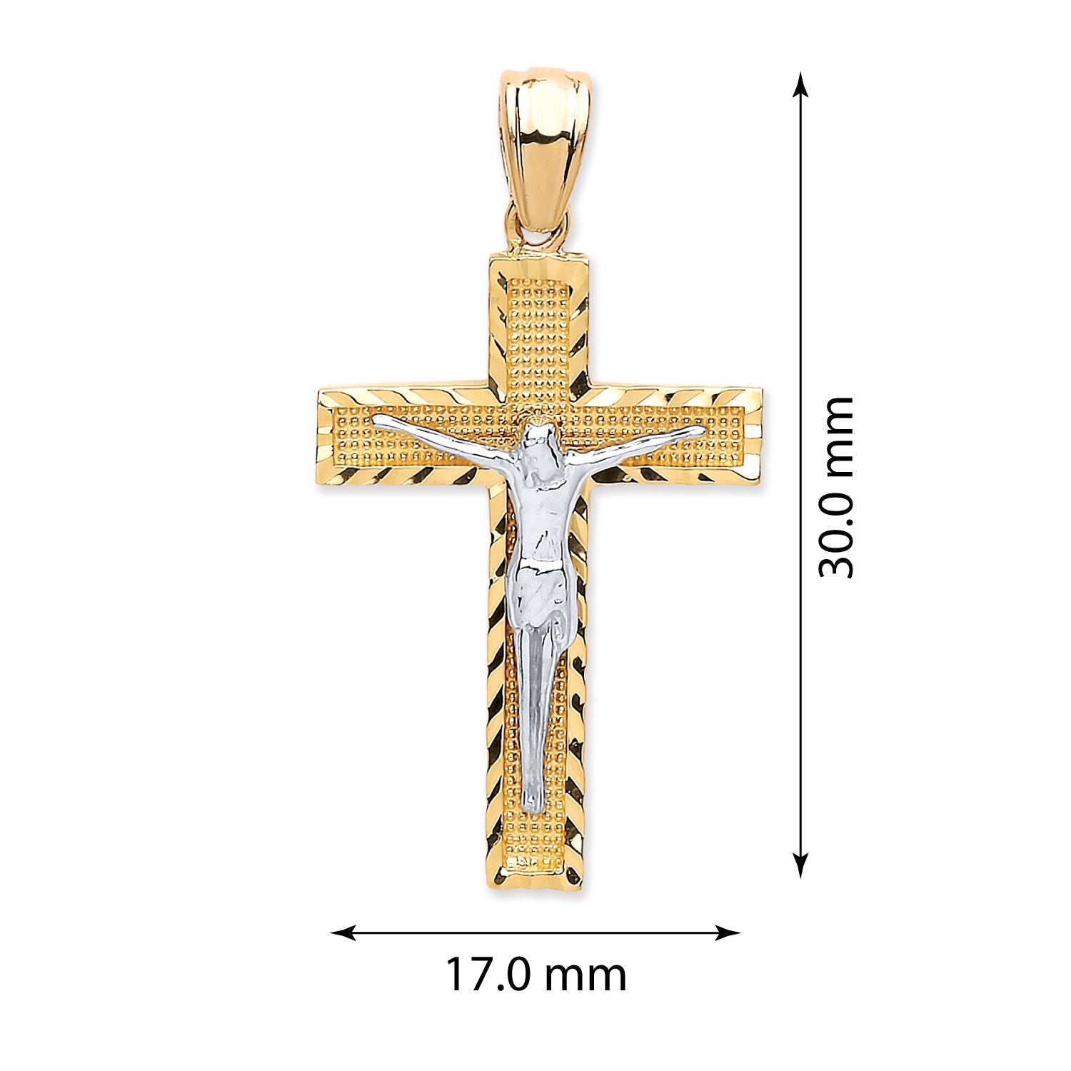 Y & W 9ct Gold Crucifix - FJewellery