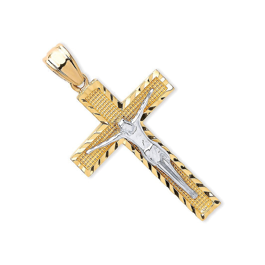 Y & W 9ct Gold Crucifix - FJewellery