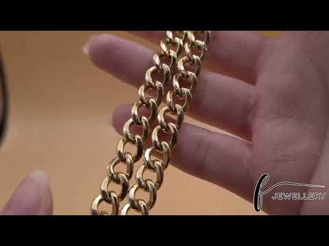14ct Gold Curb Chain - 8.6mm - 25.5 Inches - FJewellery