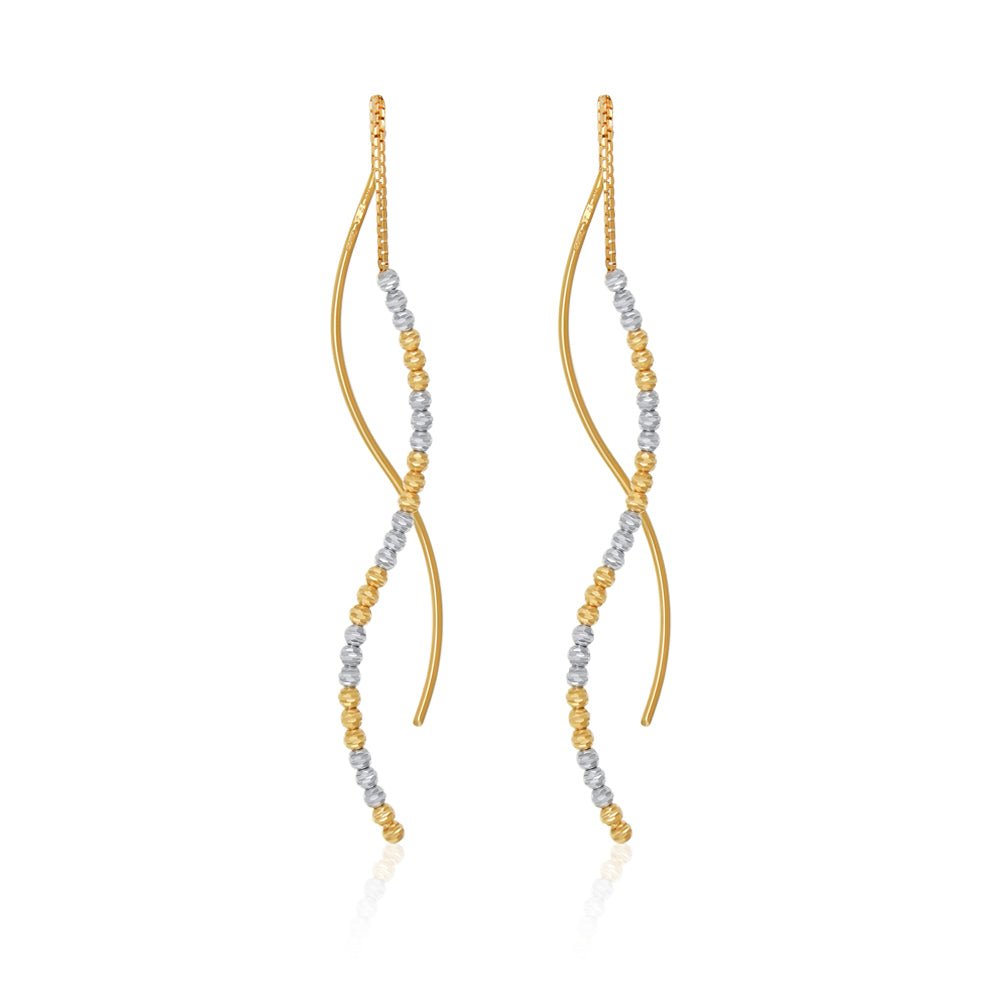 14ct Gold Fancy beads earrings 02021308 - FJewellery