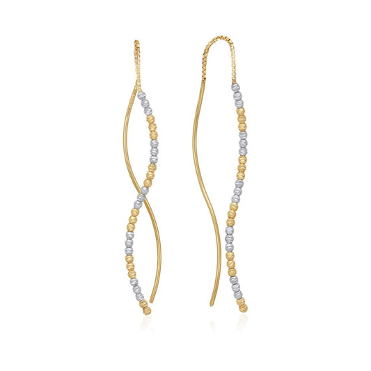 14ct Gold Fancy beads earrings 02021308 - FJewellery