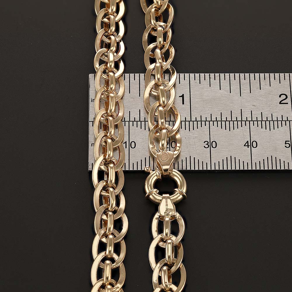 14ct Gold Fancy Link Design Chain - 8mm - FJewellery
