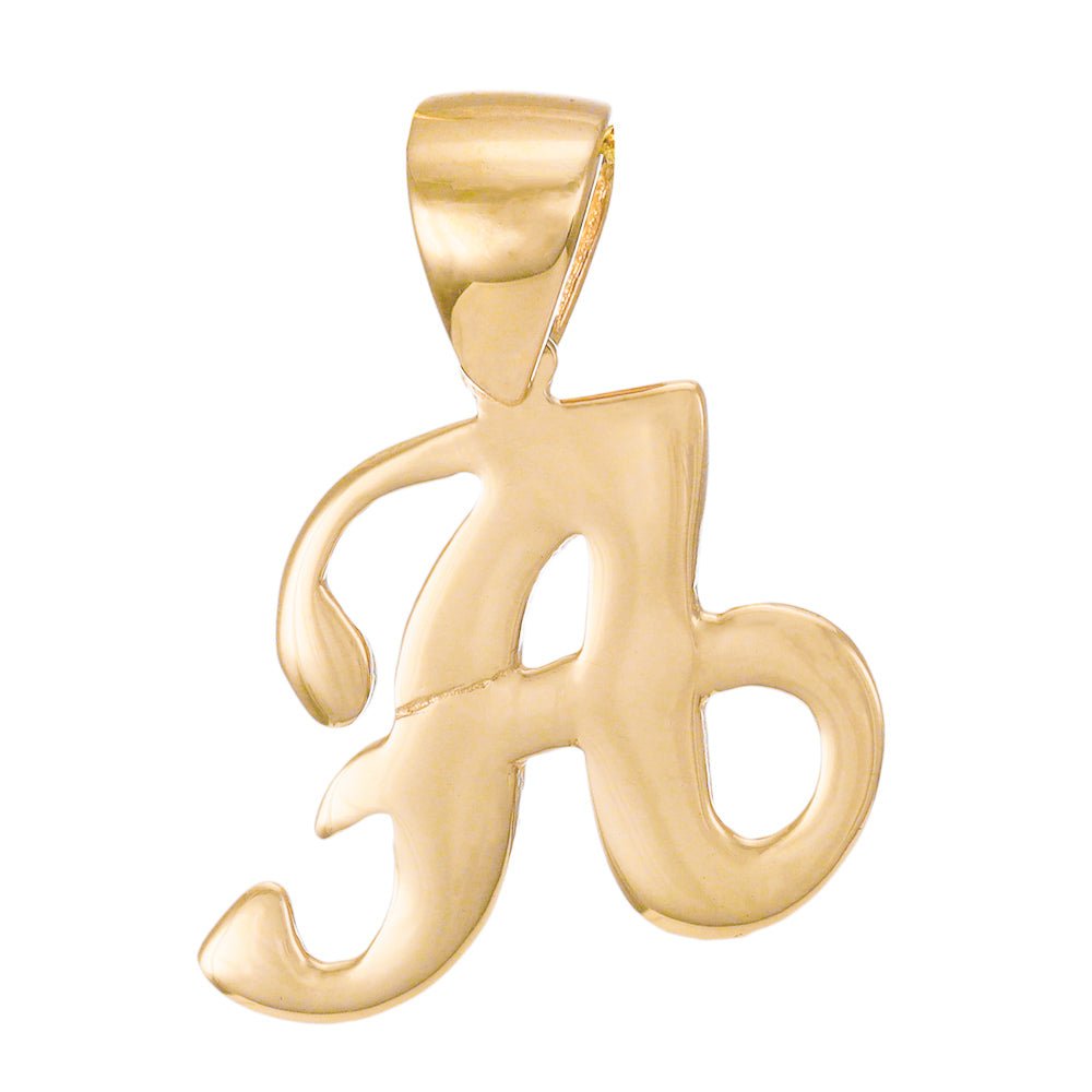 14ct Gold Initial Pendant Letter A - 17mm - FJewellery