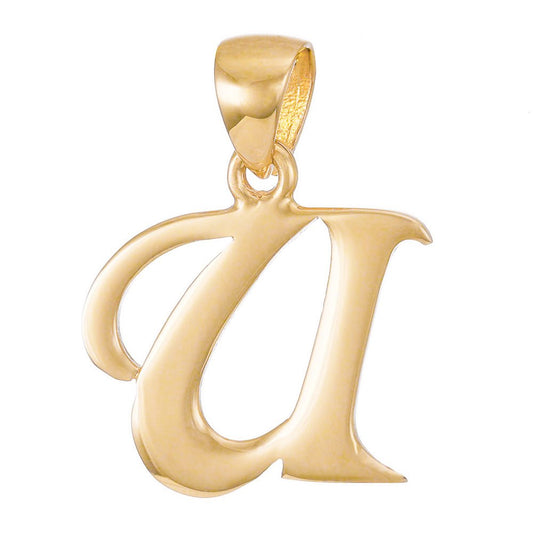 14ct Gold Initial Pendant Letter U - 23mm - FJewellery