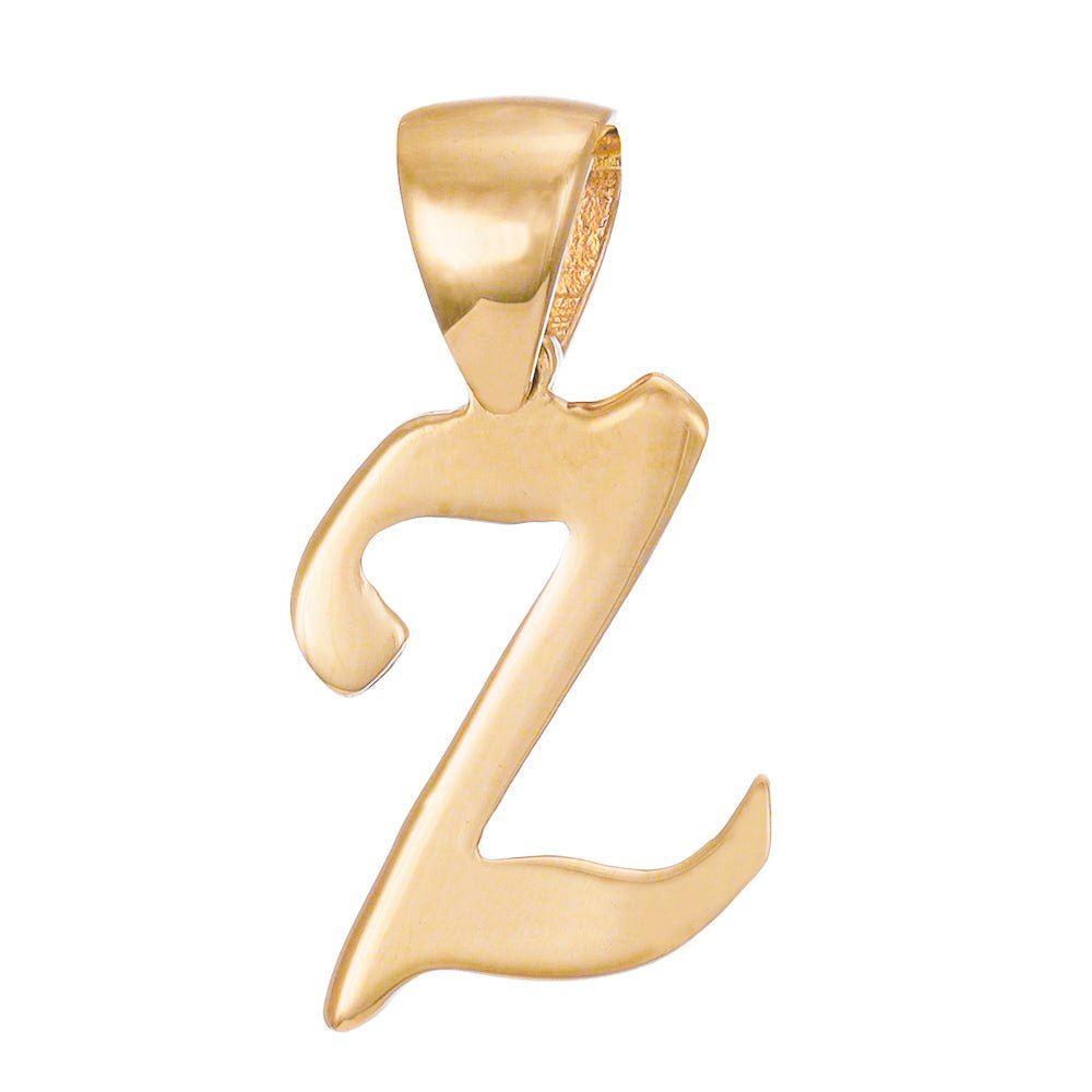 14ct Gold Initial Pendant Letter Z - 17mm - FJewellery