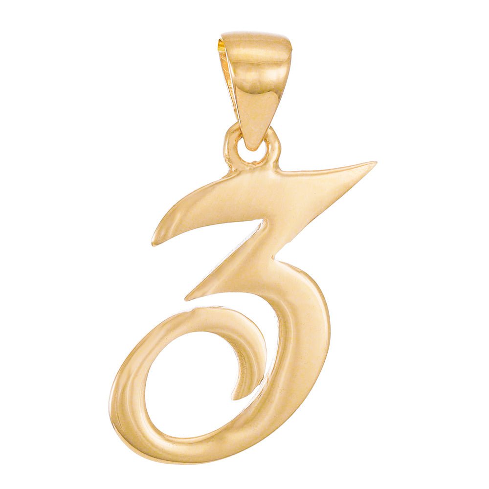 14ct Gold Initial Pendant Letter Z - 26mm - FJewellery